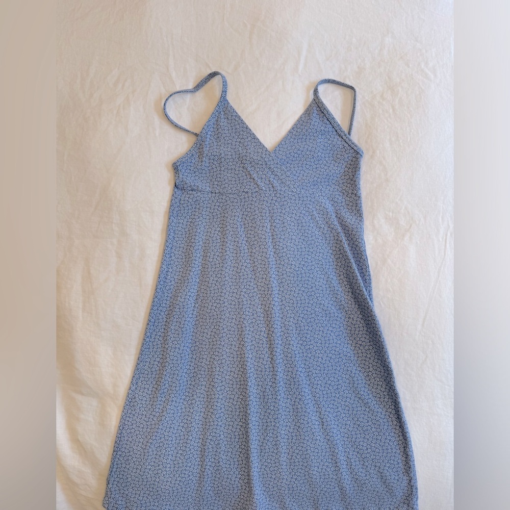 Brandy Melville blue and white amara flower dress